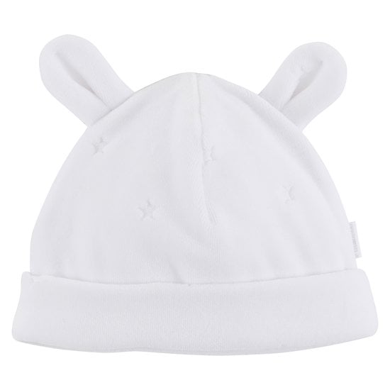 Bonnet velours Lapin Câlin Blanc  de P'tit bisou