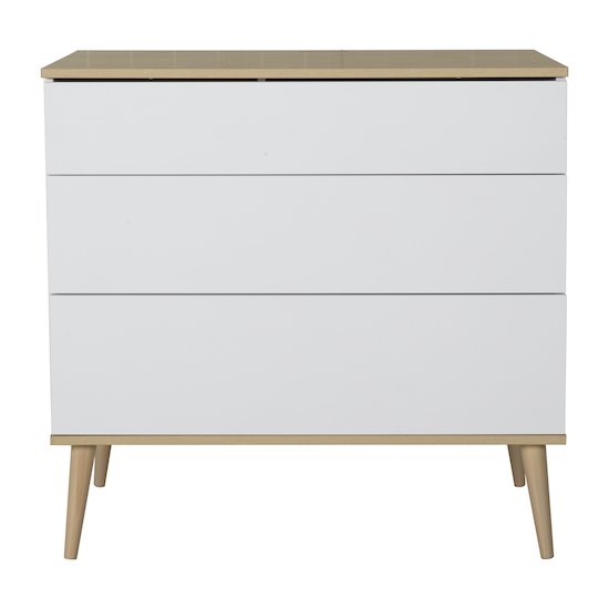 Flow commode 3 tiroirs White & Oak  de Quax Flow commode 3 tiroirs White & Oak  de Quax