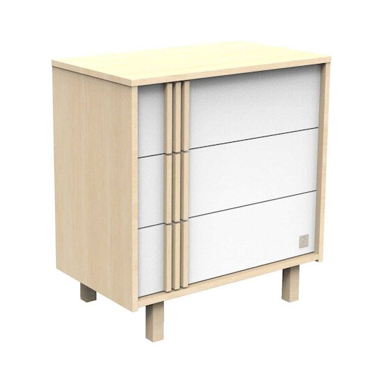 Nature Commode 3 Tiroirs Chêne Velours - blanc  de Sauthon Baby's Sweet Home Nature Commode 3 Tiroirs Chêne Velours - blanc  de Sauthon Baby's Sweet Home