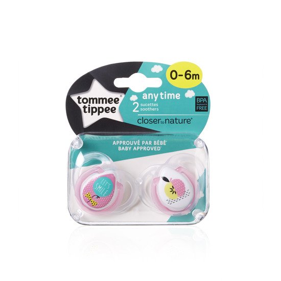 Lot de 2 sucettes Classique 0-6 mois Aléatoire  de Tommee Tippee Lot de 2 sucettes Classique 0-6 mois Aléatoire  de Tommee Tippee
