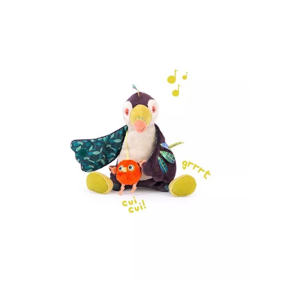 Dans la Jungle Peluche Musicale Pakou le Toucan  de Moulin Roty