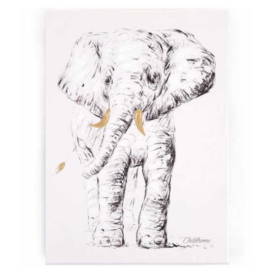Tableau Elephant 30 X 40 Cm De Childhome Cadres Deco Aubert
