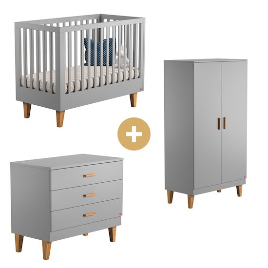 Chambre Lounge : Lit bébé 70x140 + Armoire + Commode   de Vox Chambre Lounge : Lit bébé 70x140 + Armoire + Commode   de Vox