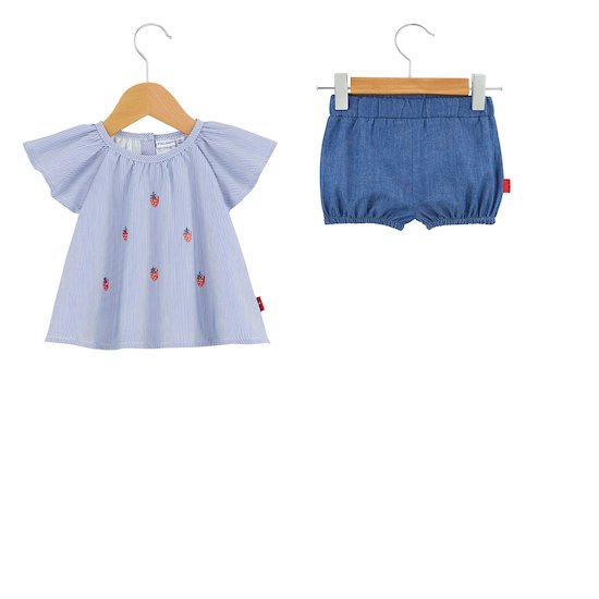 Ensemble short + t-shirt Navy Baby