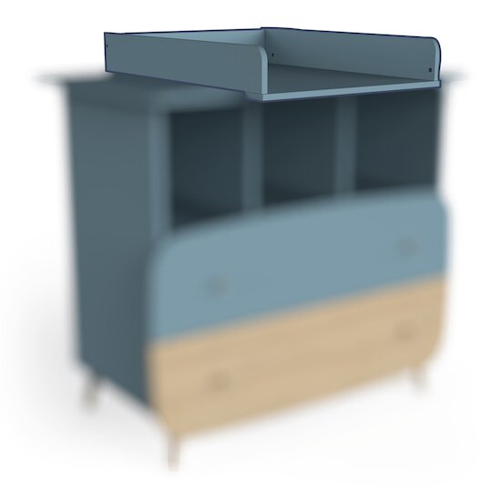 Firmiana Plan à langer pour Commode Bleu Orage / blanc  de CBA Meubles Firmiana Plan à langer pour Commode Bleu Orage / blanc  de CBA Meubles