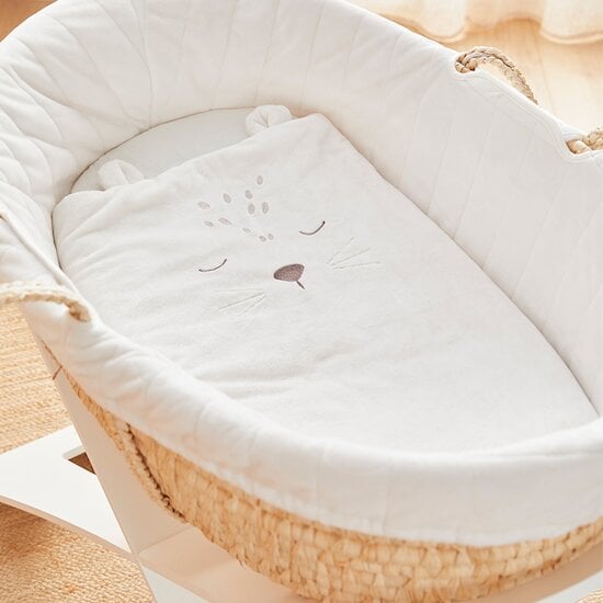 Babou & Kendi Couffin en Veloudoux Ecru  de Noukies Babou & Kendi Couffin en Veloudoux Ecru  de Noukies
