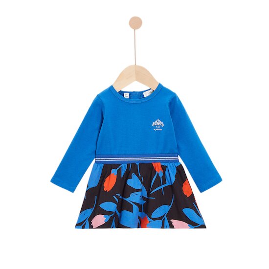 Pop mood Robe manches longues bleue fleurie  de Marèse  Pop mood Robe manches longues bleue fleurie  de Marèse