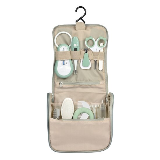 Trousse de toilette nomade 10 accessoires Sauge  de Béaba