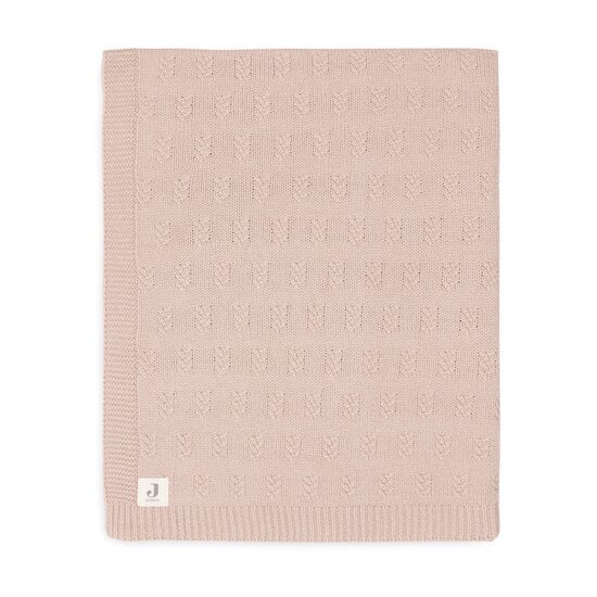 Couverture Berceau Grain Knit Rose 75 x 100 cm de Jollein