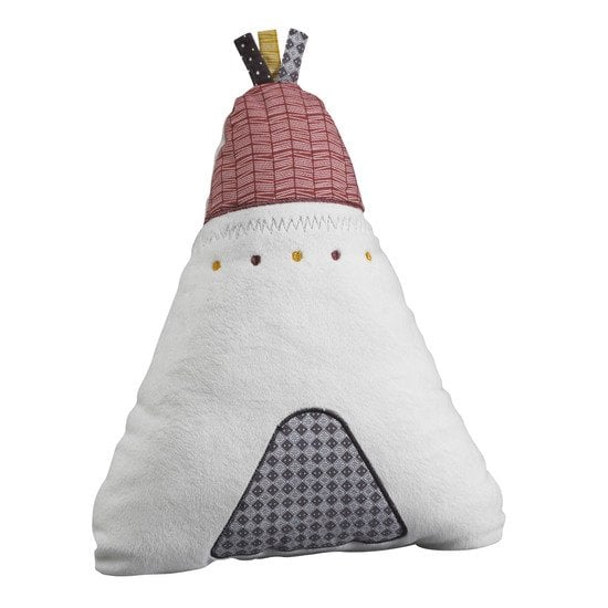 Timouki coussin Tipi Blanc  de Sauthon Baby Déco