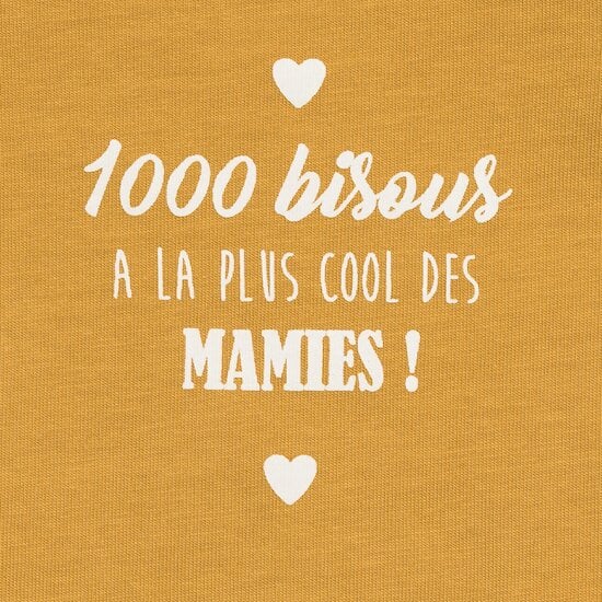 Body Annonce Manches Longues Mamie Jaune Curcuma  de P'tit bisou