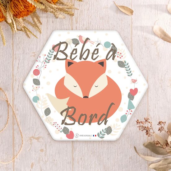 Autocollant bébé à bord Renard  de Irréversible