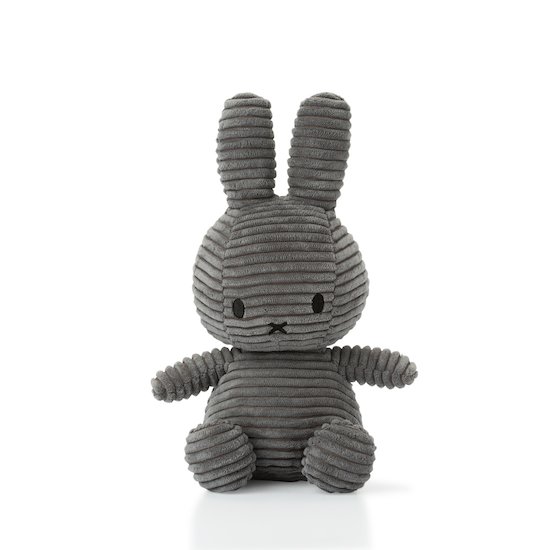 Peluche Miffy velours côtelé Gris  de Miffy