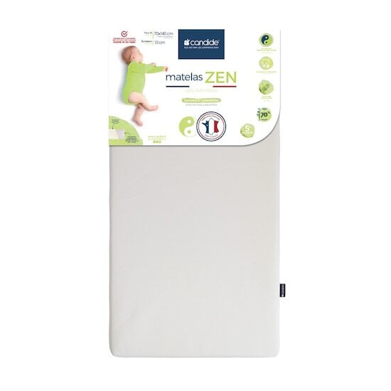 Matelas bébé Zen déhoussable  70 x 140 cm de Candide Matelas bébé Zen déhoussable  70 x 140 cm de Candide