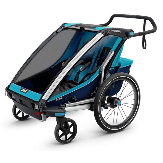 Remorque Cross 2 pour 2 enfants Bleu  de Thule