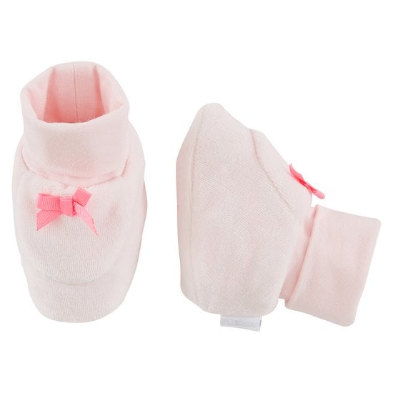 Chaussons nœuds Lapin Câlin Rose  de P'tit bisou