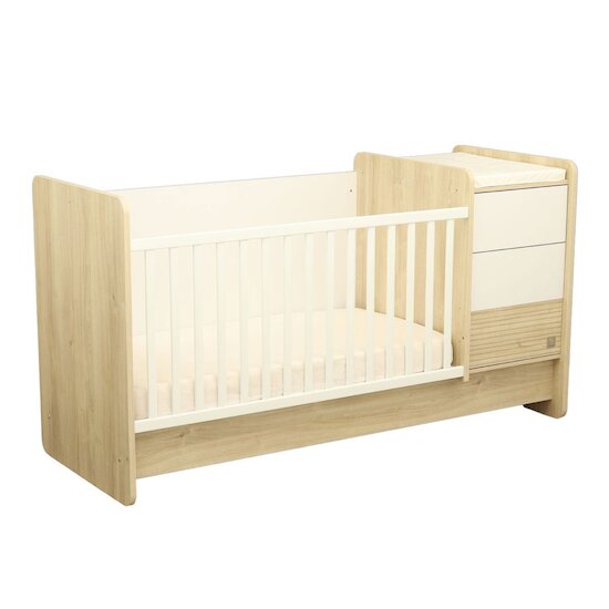 Paloma Lit bébé combiné évolutif Chêne sépia blanc 70 x 140 cm de Sauthon Baby's Sweet Home Paloma Lit bébé combiné évolutif Chêne sépia blanc 70 x 140 cm de Sauthon Baby's Sweet Home