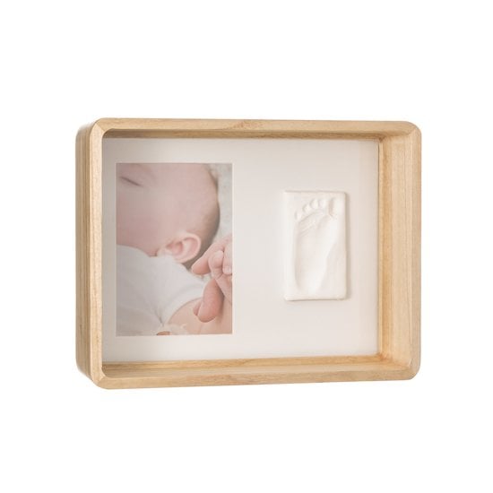 Kit Cadre Photo Empreinte Main & Pied Bébé – Souvenir de Famille – Cadeau  de Naissance pour Garçons & Filles – Argile et Cadre Photo en Bois –  Fixation au Mur et