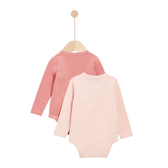 Poésie d'Automne Lot de 2 bodies manches longues Pink Thé 9 mois de Marèse