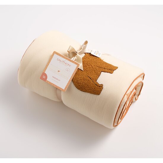 Orsino Tour de lit Vanille / Camel  de Sauthon Baby Déco Orsino Tour de lit Vanille / Camel  de Sauthon Baby Déco