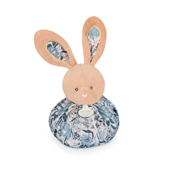 Doudou Boule 3 en 1 Lapin bleu  de Doudou et Compagnie