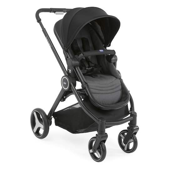 Poussette Coya châssis Matt Black siège Sepia Black - Made in Bébé