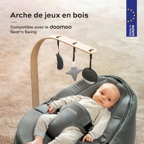 Arche d'éveil en bois doomoo Seat'n Swing   de Babymoov  Arche d'éveil en bois doomoo Seat'n Swing   de Babymoov