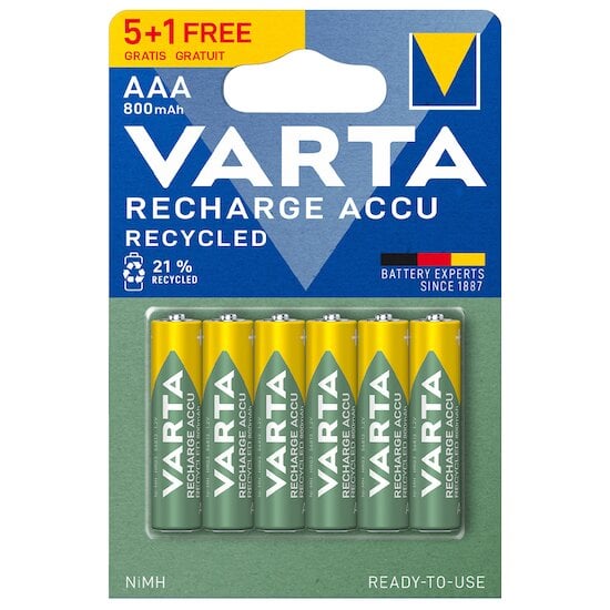 Pile rechargeables LR03/AAA 5+1 Gratuite   de VARTA