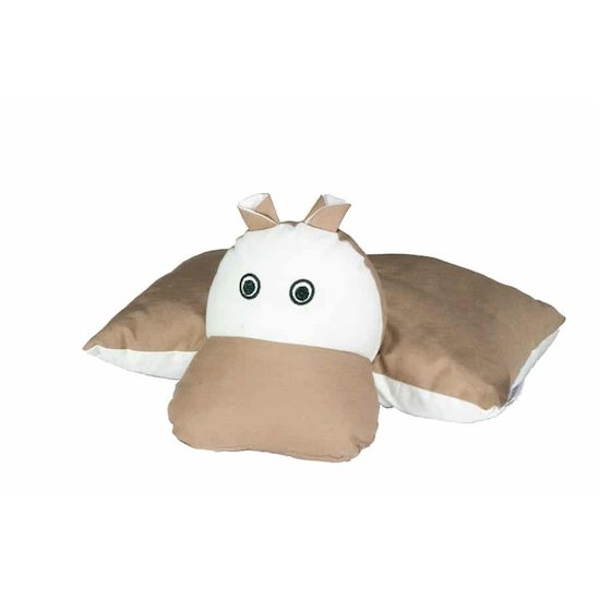 Peluche transformable Baby Hippopotame Brun Beige  de Kuli-Muli