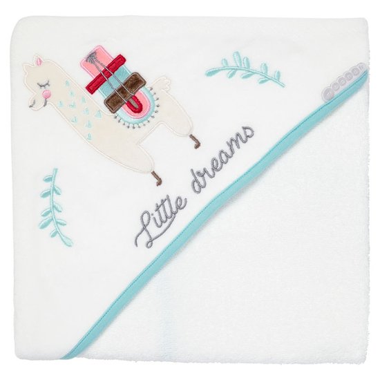 Little Lama cape de bain Blanc  de 