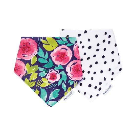 Lot de 2 Bavoirs Bandana Fleur  de Tiny Twinkle