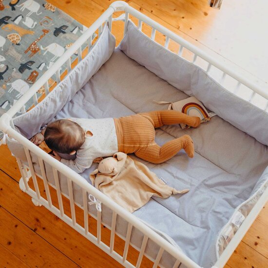 Parc sur roulettes Lucilee Plus Blanc  de Geuther Parc sur roulettes Lucilee Plus Blanc  de Geuther