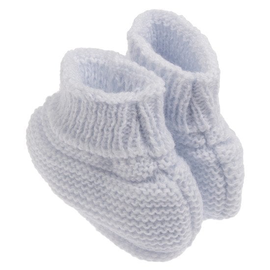 Chaussons tricot Bleu Naissance de P'tit bisou