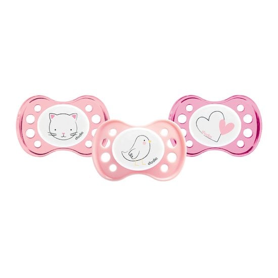 Dodie Sucette Anatomique Silicone Avec Anneau Collection Girly 6