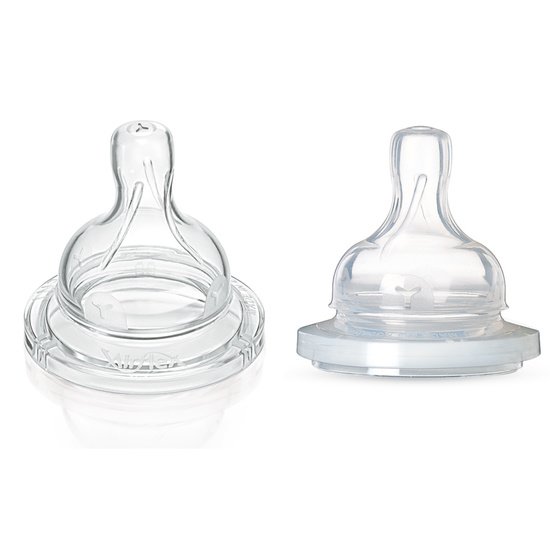 Philips Avent Lot de 2 Tétines Anti-colic 1 Trou - Débit Nouveau-né - Tétine  Philips Avent sur L'Armoire de Bébé