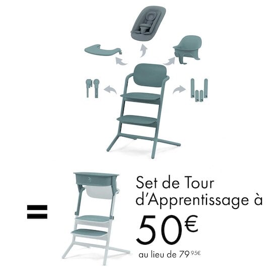 Offre Cybex : Pour l'achat d'un pack LEMO, la tour d'observation Stone Blue est à 50€ au lieu de 79,95€   de CYBEX