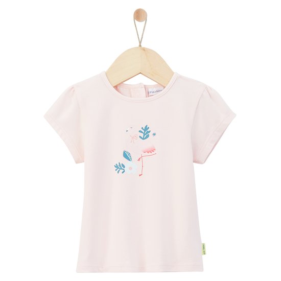 T-shirt manches courtes Jardin Extraordinaire Rose  de P'tit bisou