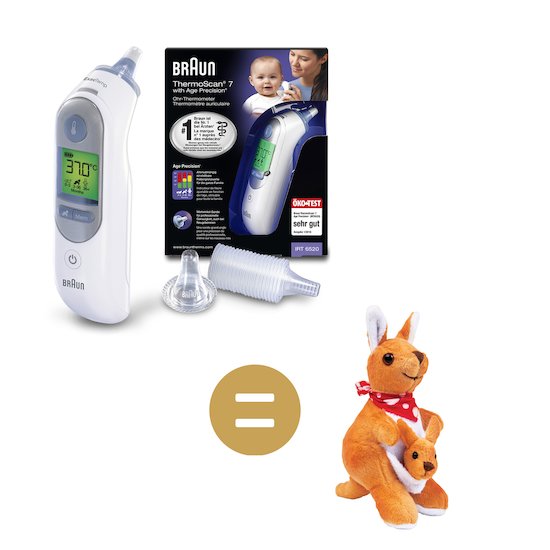 Offre Braun : une peluche Kangourou offerte pour l'achat d'un Thermoscan 7   de Braun