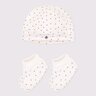 Lot de bonnet et chaussons en coton