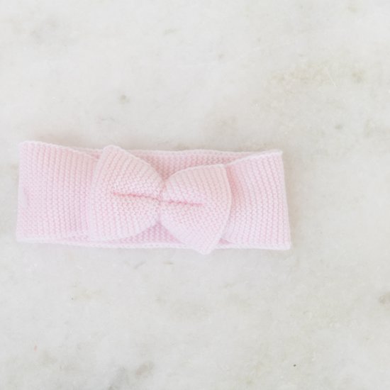 Bandeau avec noeud Rose  de La Manufacture de Layette Bandeau avec noeud Rose  de La Manufacture de Layette
