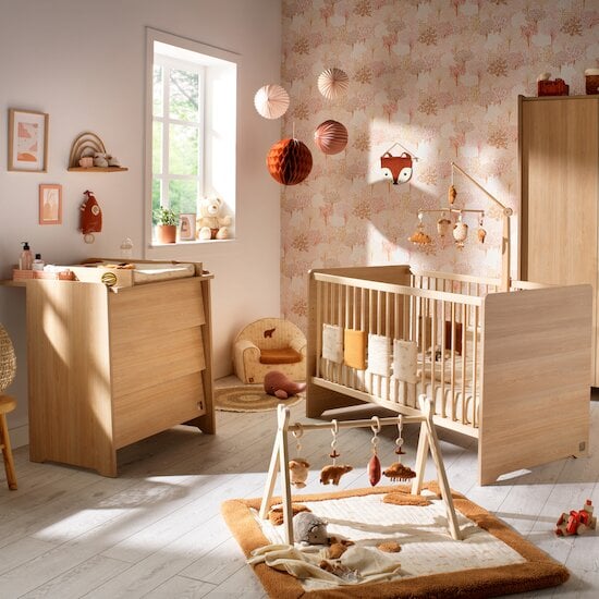 Chambre Cannelle Duo : lit évolutif 70x140 + commode   de Sauthon Baby's Sweet Home