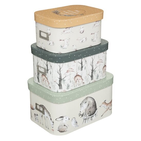 Set de 3 boîtes de rangement Forêt  de Atmosphera