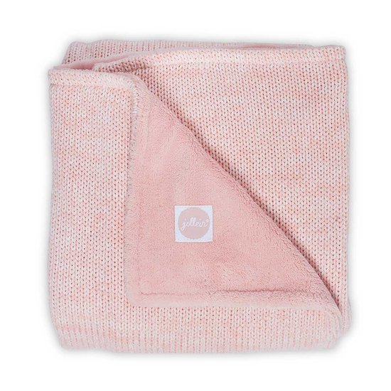 Couverture tricotée Mel Knit Rose  de Jollein