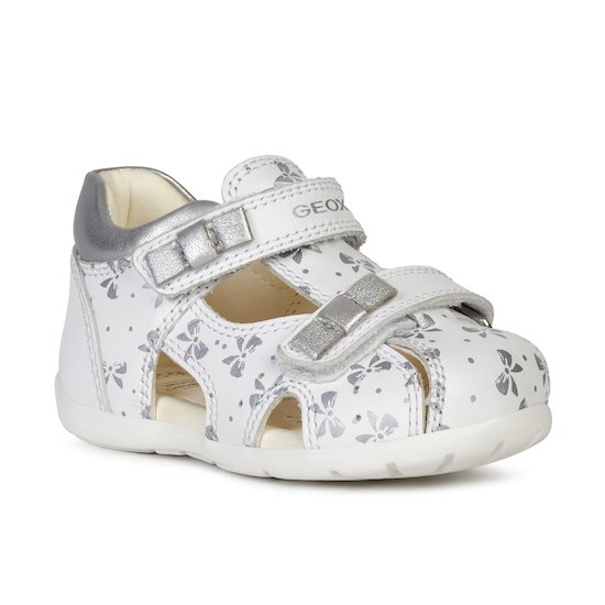 Kaytan fille Blanc/Argent 23 Geox Respira, Chaussures : Aubert