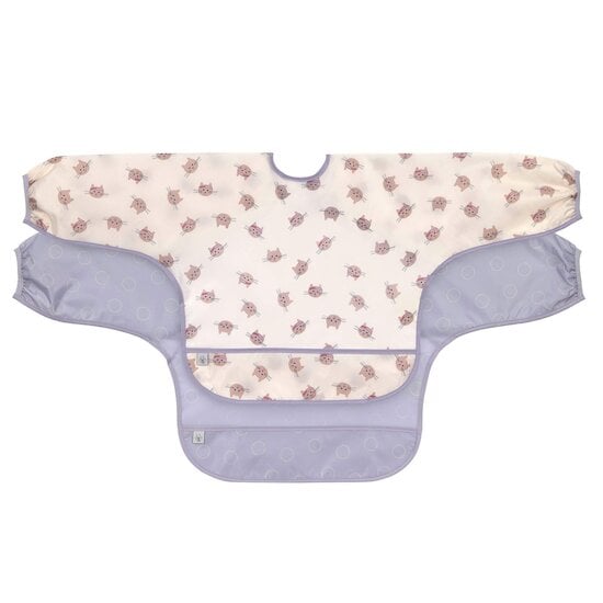 Tiny Team Lot 2 Bavoirs avec manches Chat  de Lässig