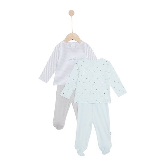 Mes Essentiels Lot 2 Pyjamas Ministripe  de P'tit bisou