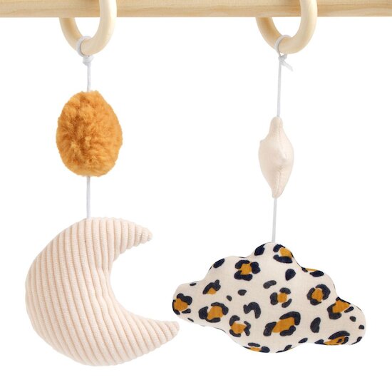 Arche d'éveil en bois avec 4 jouets   de Sauthon Baby Déco Arche d'éveil en bois avec 4 jouets   de Sauthon Baby Déco