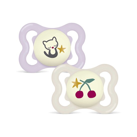 Lot 2 Sucettes Supreme Night Silicone Aléatoire   de Mam