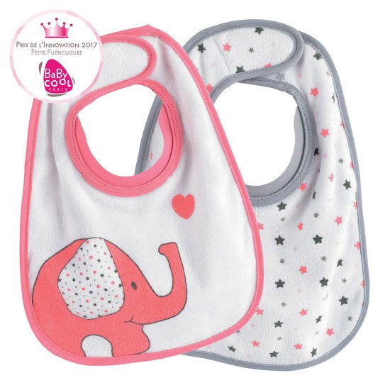 Lot De 2 Bavoirs Bib Up 1er Age Fille De Trois Kilos Sept Bavoirs Aubert