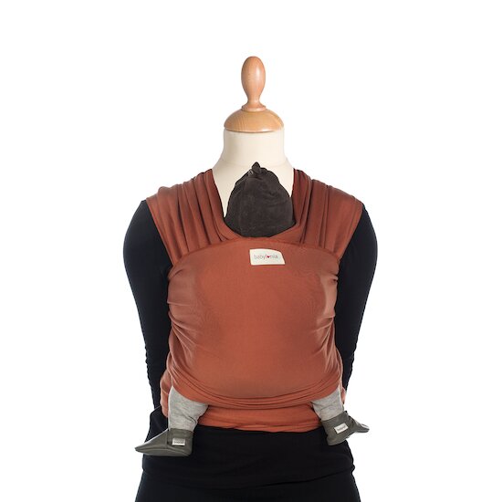 Écharpe de portage Tricot-Slen Organic extensible bio Sierra Brown 540 cm de Babylonia